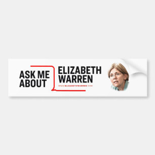 Frag mich über Elizabeth Warren Autoaufkleber