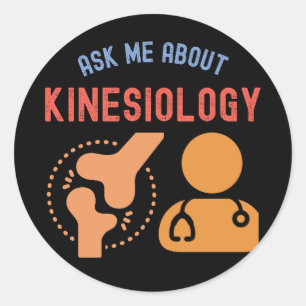 Frag mich über Kinesiologie, Kinesiologe Runder Aufkleber