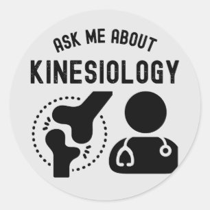 Frag mich über Kinesiologie, Kinesiologin Runder Aufkleber