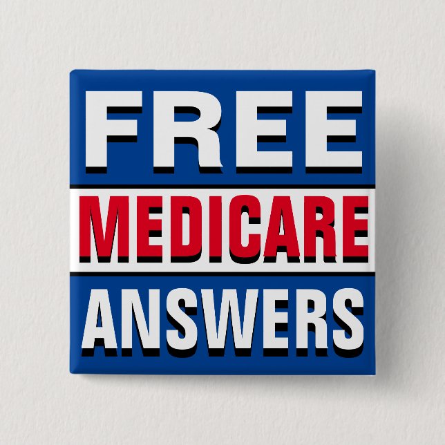 Frag mich über Medicare Button (Vorderseite)