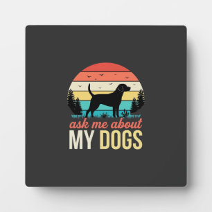 Frag mich über meine Hunde Retro-Sonnenuntergang_1 Fotoplatte