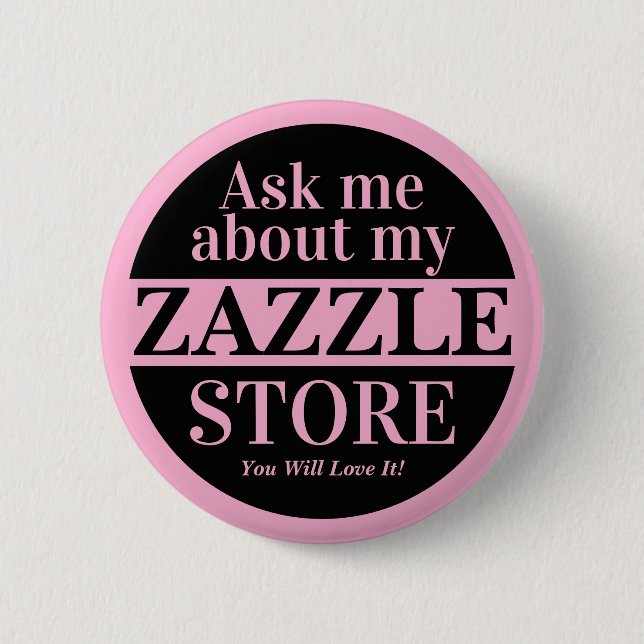 Frag mich über meinen Zazzle-Shop Button (Vorderseite)