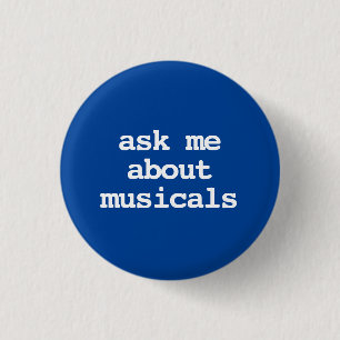 frag mich über Musical-Typografie Button