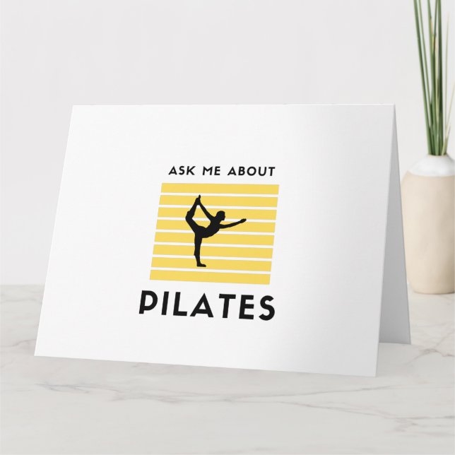 Frag mich über Pilates Karte (Vorderseite)