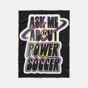 Frag mich über Power Soccer Lustiges Design  Fleecedecke