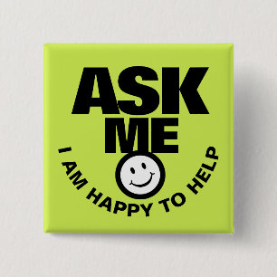 Frag mir glücklich, helle Grafik zu helfen Button