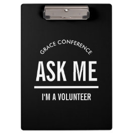 Frag mir, ich bin Freiwilliger Klemmbrett