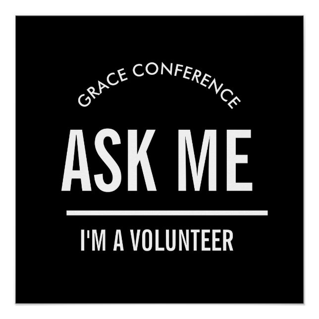 Frag mir, ich bin Freiwilliger Poster (Vorderseite)