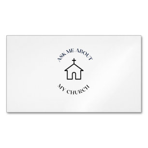 frag mir meine Kirche Magnetische Visitenkarte
