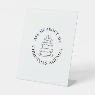 frag mir meine Weihnachtsagenda Sockelschild