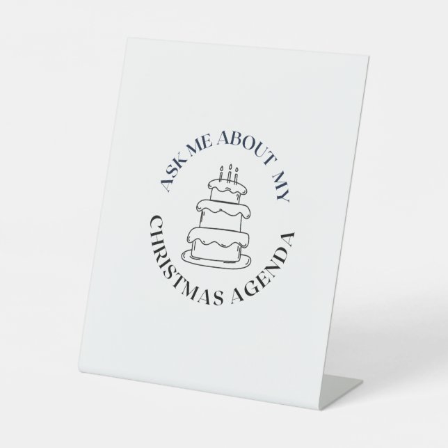 frag mir meine Weihnachtsagenda Sockelschild (Vorderseite)
