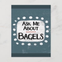 Frag mir über Bagels Postcard
