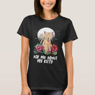 Frag mir über Cat Mama Spaß Katze Vater Katze T-Shirt