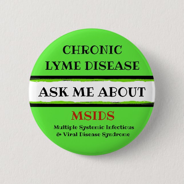 Frag mir über den MSIDS-Button für chronische Lyme Button (Vorderseite)