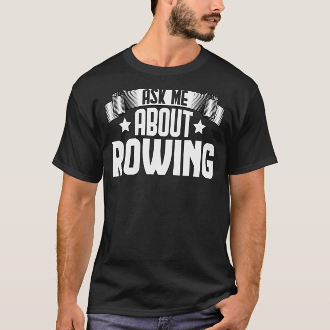 Frag mir über den Ruderbootturm T-Shirt (Vorderseite)