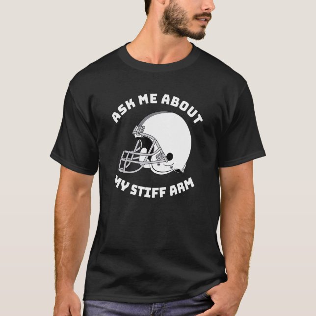 Frag mir über den Run meines Fußballspielers auf m T-Shirt (Vorderseite)