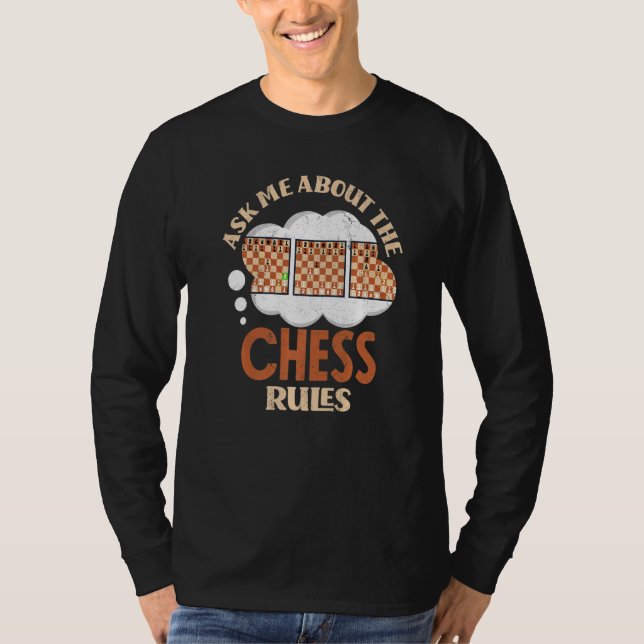 Frag mir über die Schachregeln Checkmate Gambit Op T-Shirt (Vorderseite)