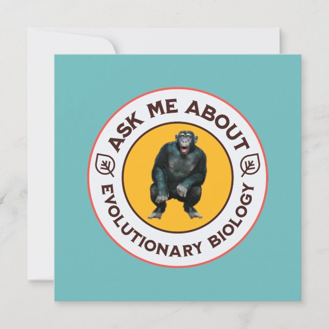 Frag mir über Evolutionsbiologie Chimpanzee Ape (Vorderseite)