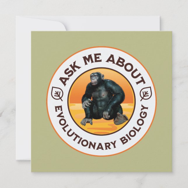 Frag mir über Evolutionsbiologie Chimpanzee Ape (Vorderseite)