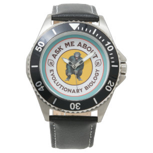 Frag mir über Evolutionsbiologie Chimpanzee Ape Armbanduhr