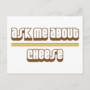 Frag mir über Käse Postkarte