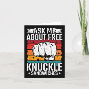 Frag mir über kostenlose Knuckle Sandwiches Karte
