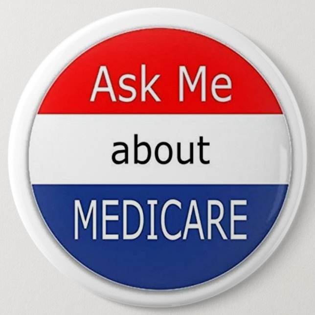 Frag mir über Medicare Button (Vorderseite)