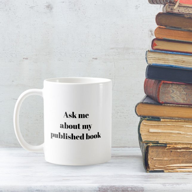 Frag mir über mein Buch komisches Geschenk Kaffeetasse (Von Creator hochgeladen)