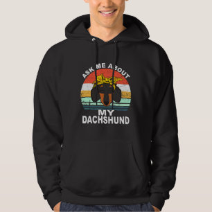 Frag mir über meine Dackel Vintag Hoodie