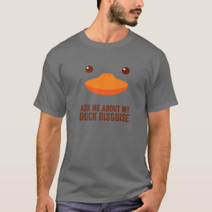 Frag mir über meine Duckdecke Funny Junting Quack T-Shirt