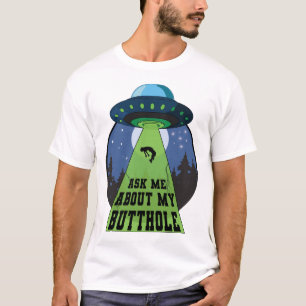 Frag mir über meine lustige Alien Abduction UFO T-Shirt