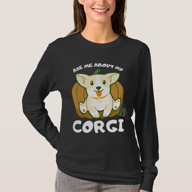 Frag mir über meinen Corgi T-Shirt (Vorderseite)