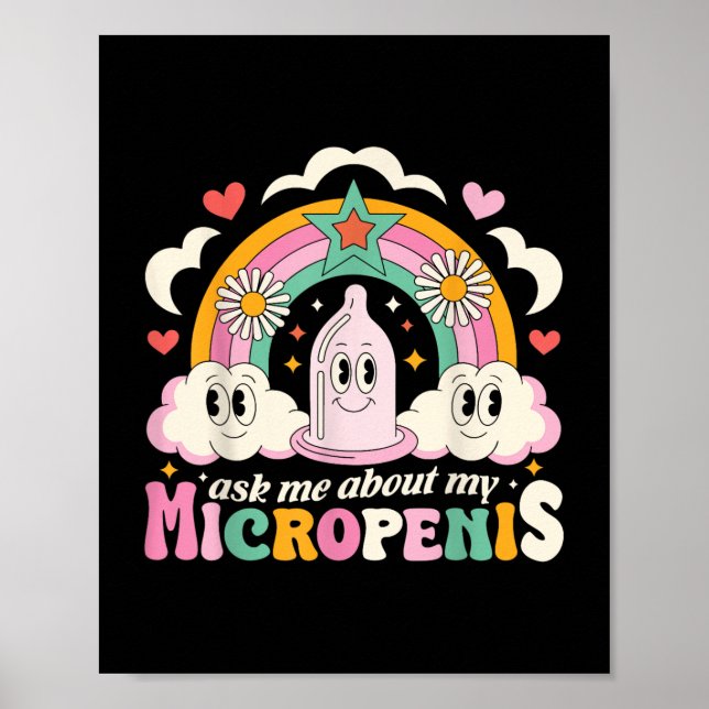 Frag mir über meinen Micropenis Funny Iadu Poster (Vorne)