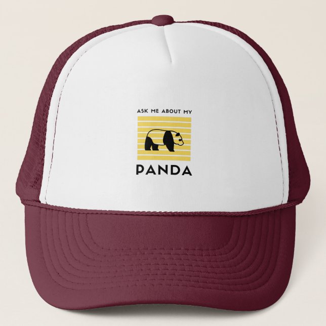 Frag mir über meinen Panda Truckerkappe (Vorderseite)