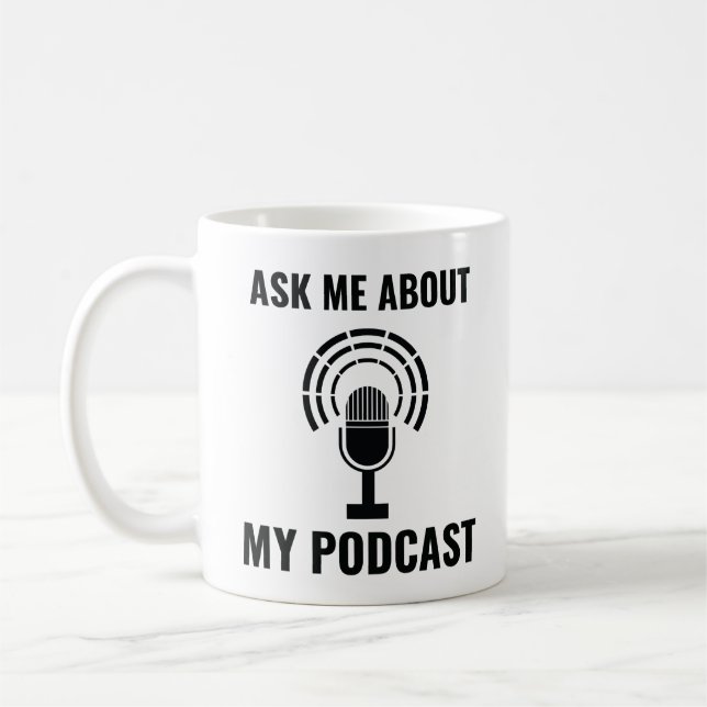 Frag mir über meinen Podcast Kaffeetasse (Links)
