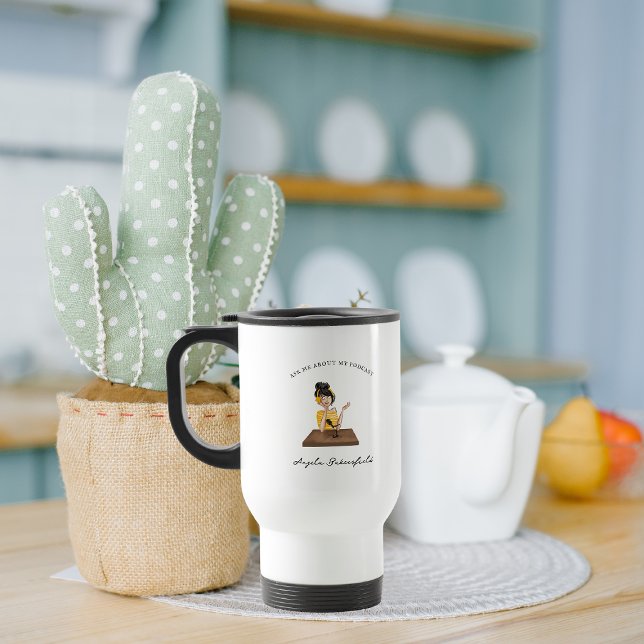 Frag mir über meinen Podcast | Monogramm Podcaster Reisebecher (Von Creator hochgeladen)