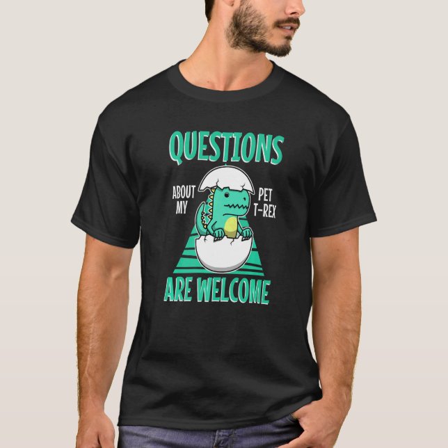 Frag mir über meinen Trex T-Shirt (Vorderseite)