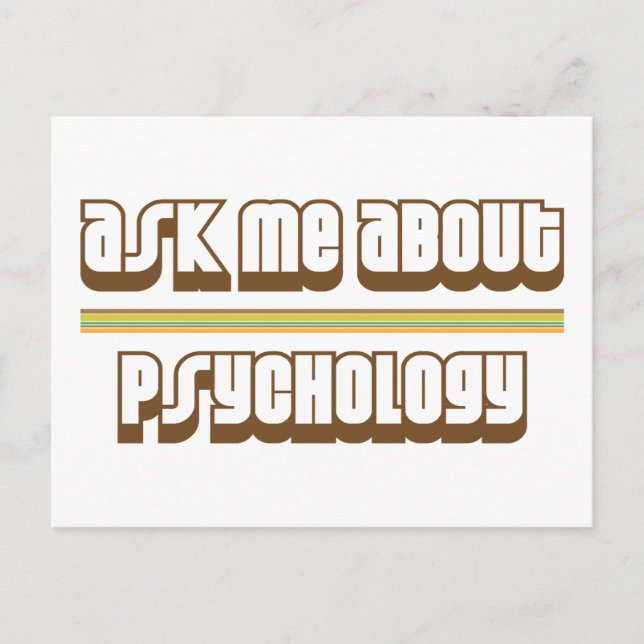 Frag mir über Psychologie Postkarte (Vorderseite)