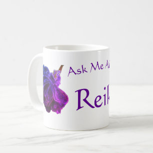 Frag mir über Reiki Lila Rose Kaffeetasse