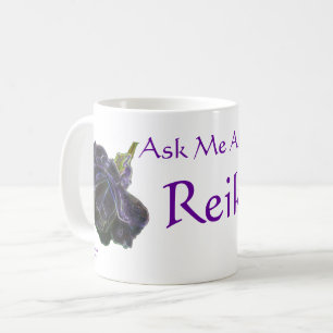 Frag mir über Reiki Lila Rose Tasse