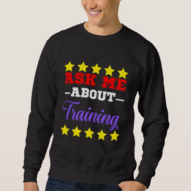 frag mir über Training Sweatshirt (Vorderseite)