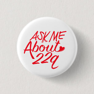 Frag mir ungefähr 22q Weiße Taste Button