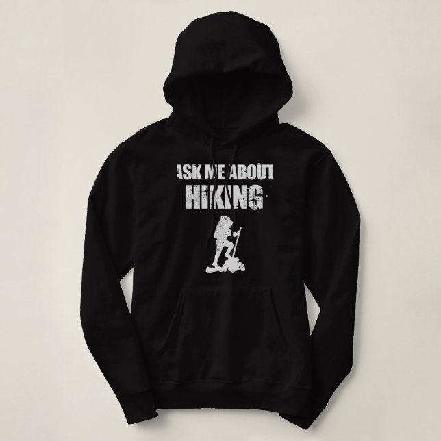 Frag mir vom Wandern Hoodie (Design vorne)