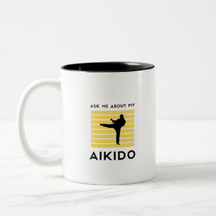 Frag mir von meinem Aikido Zweifarbige Tasse