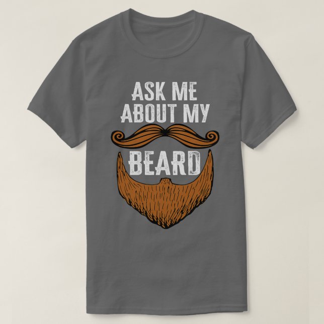 Frag mir von meinem Bart Funny Beard Baby Face Ges T-Shirt (Design vorne)