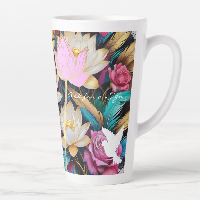 Frag nach einem Zeichen-Latte-Mug Milchtasse (Rechts)