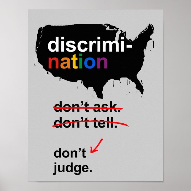 Frag nicht. Erzähl es nicht. Nicht beurteilen Poster (Vorne)