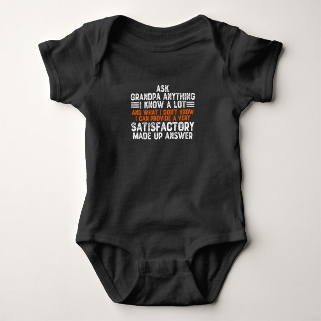 Frag Opa Alles Baby Strampler (Vorderseite)