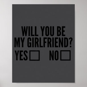 Frag sie: Wirst du meine Freundin am Valentinstag? Poster