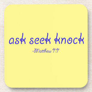 frag suchen knacken Bibel Zitat anpassen Getränkeuntersetzer